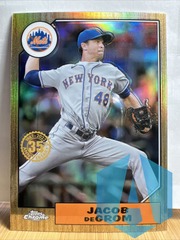 2022 Topps Chrome #87BC-7 Jacob DeGrom 1987 35th Anniversary New York Mets